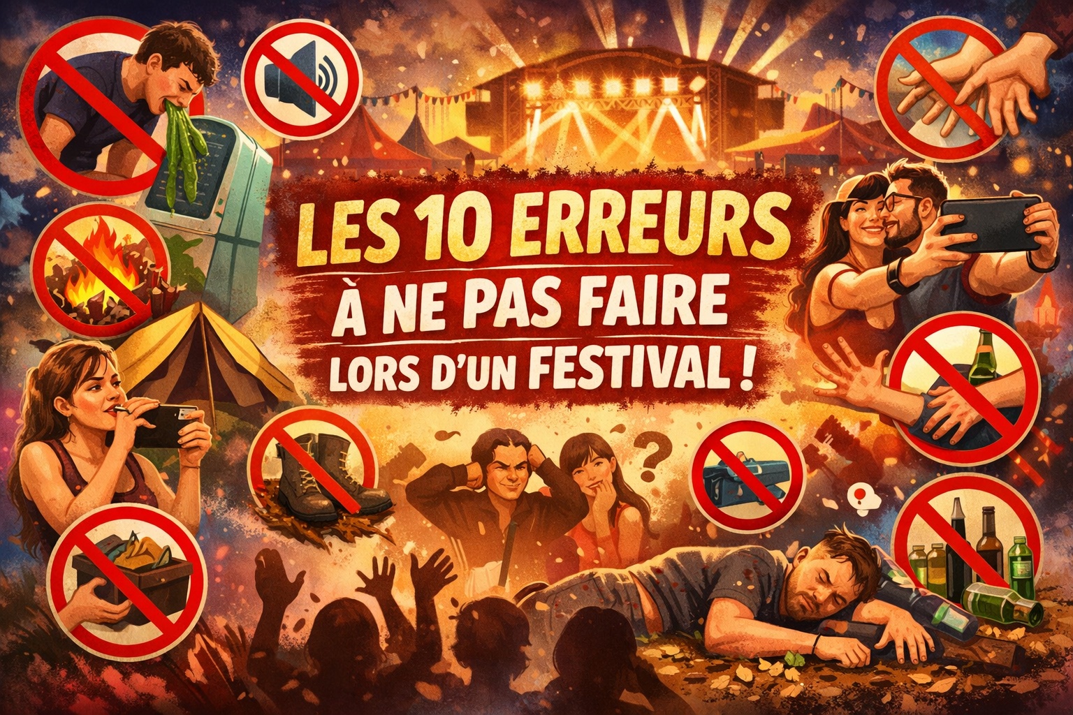 10 erreurs à éviter absolument en festival