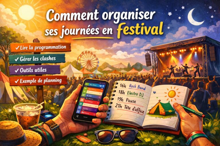 gérer son planning pour bien organiser sa journée en festival