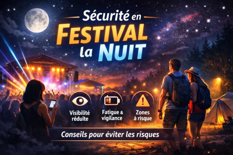 être en sécurité la nuit en festival