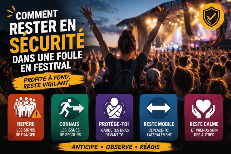 sécurité mouvement de foule en festival