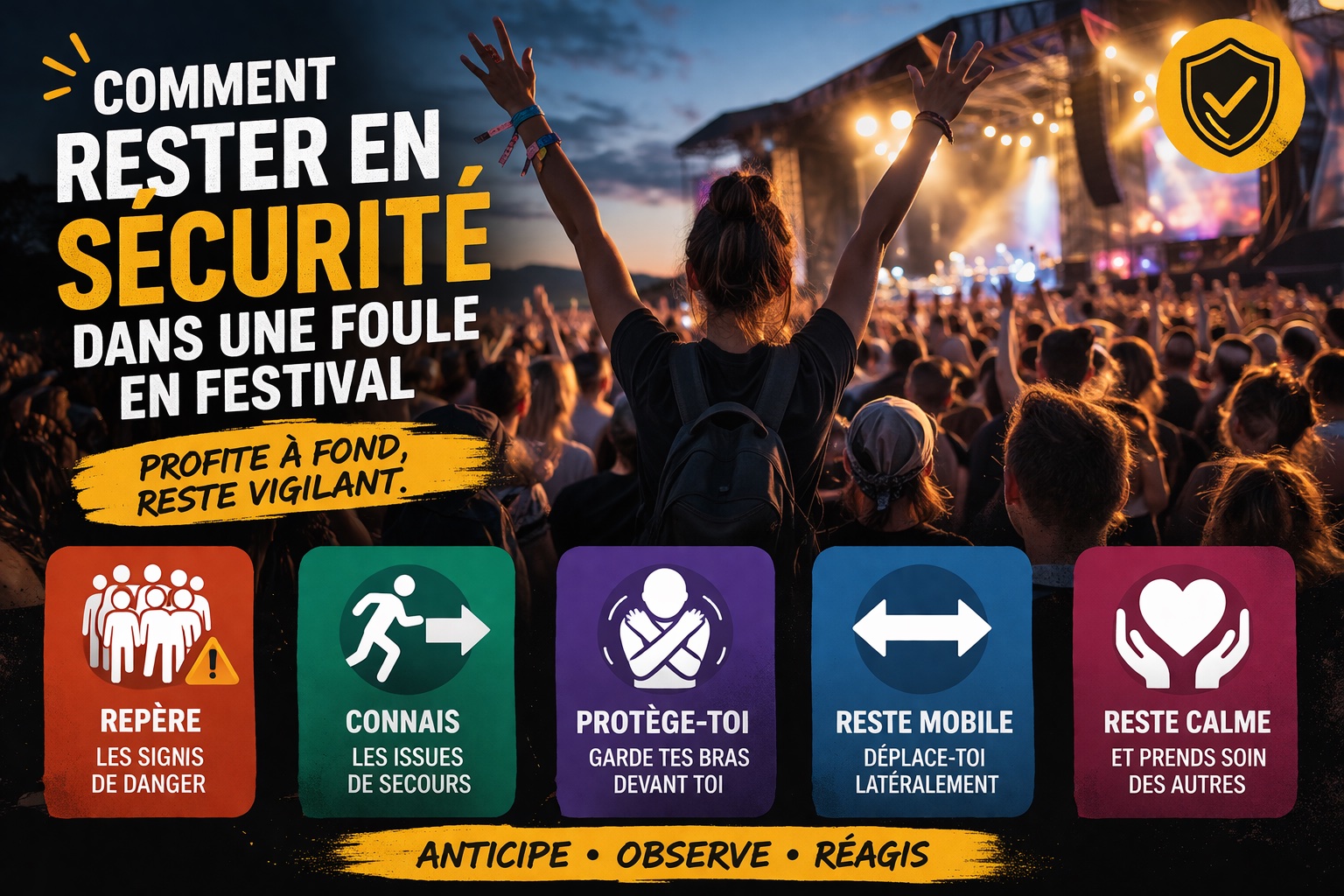 Comment rester en sécurité dans une foule en festival