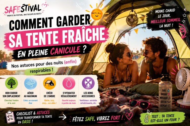 garder sa tente fraiche en festival
