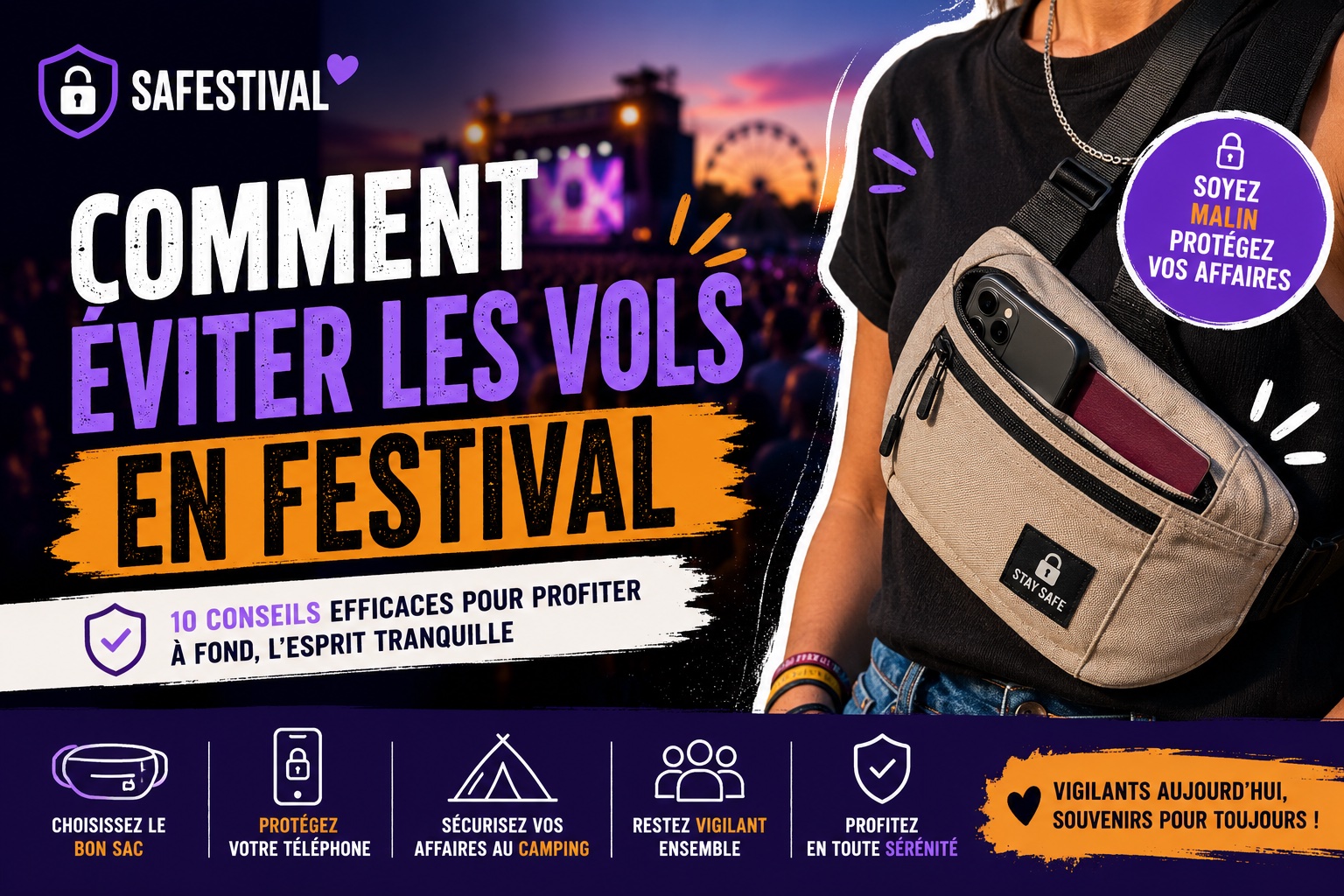 éviter les vols en festival