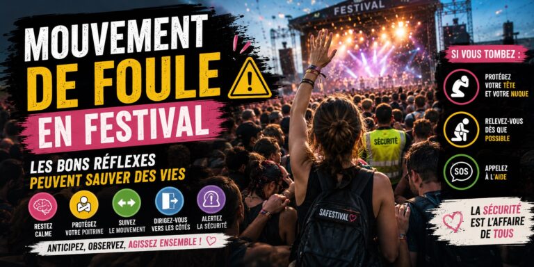 bien réagir aux mouvements de foule en festival