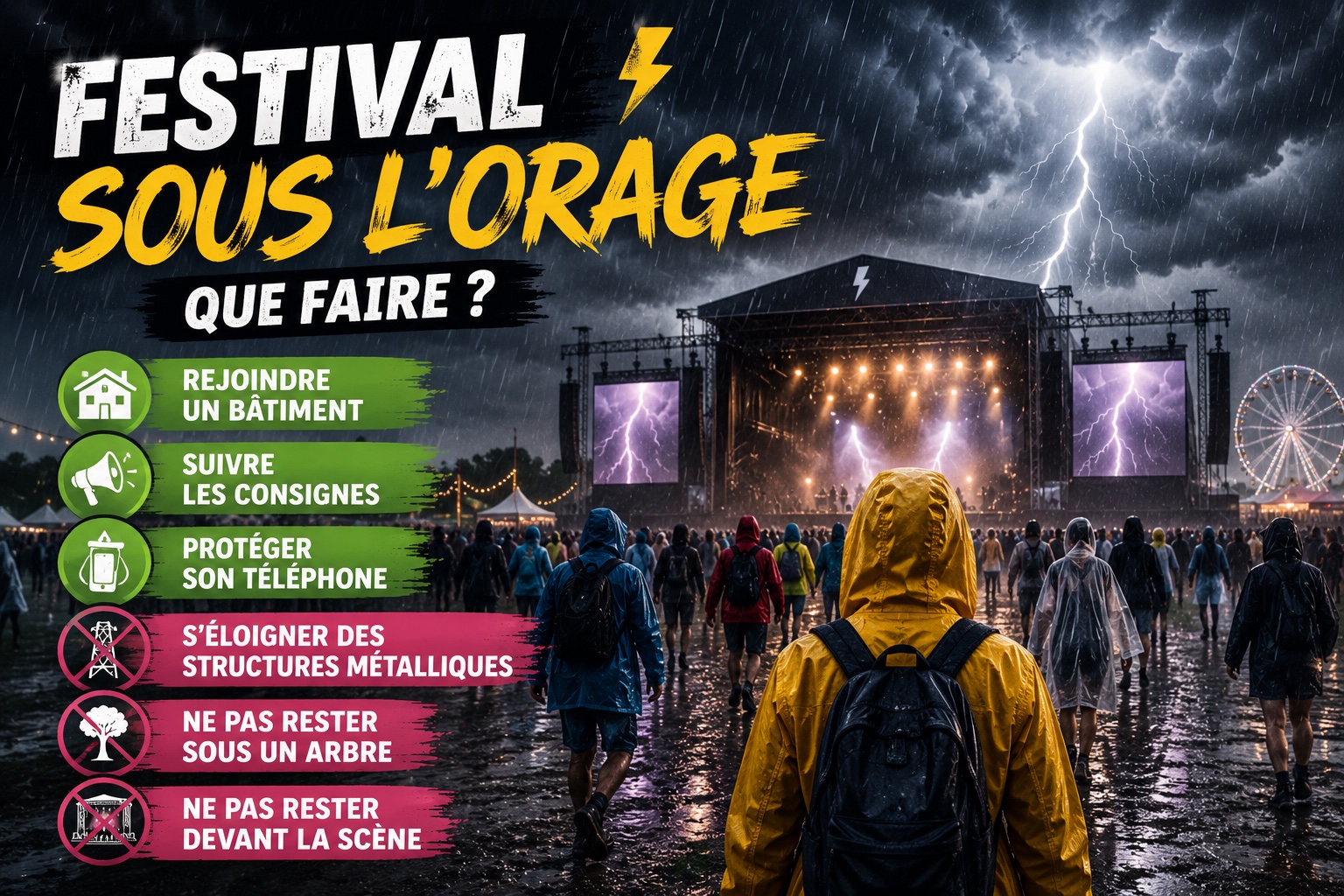 comment gérer l'orage en festival
