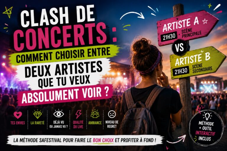 clash de concerts : comment choisir entre 2 artistes ?