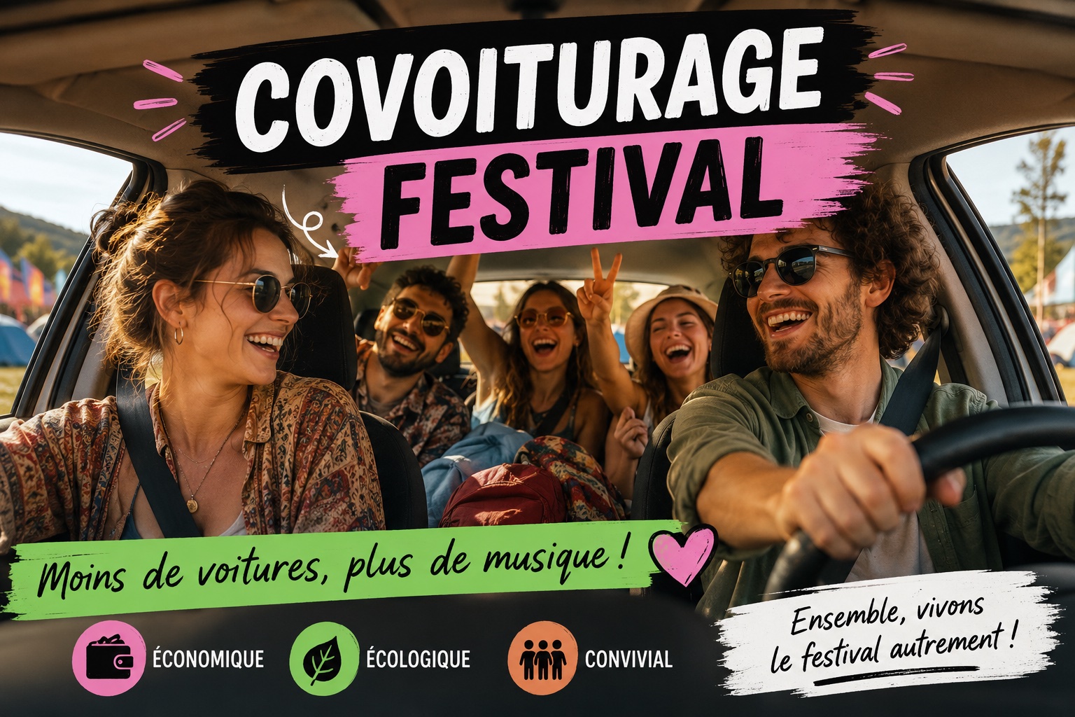 conseils pour bien covoiturer en festival
