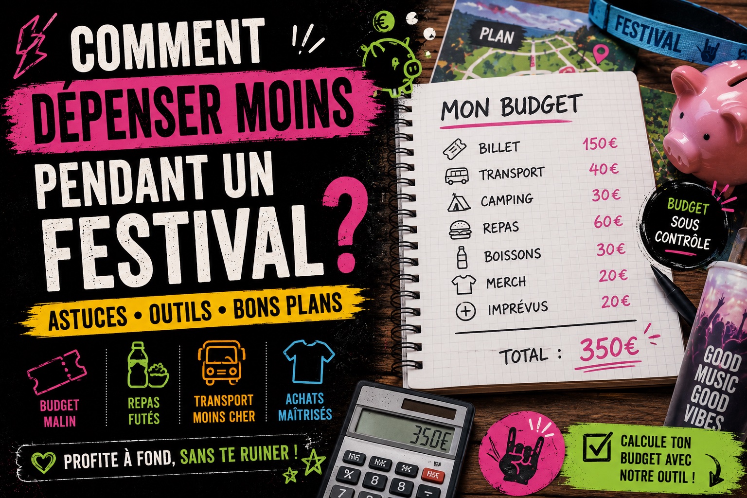 comment moins dépenser en festival