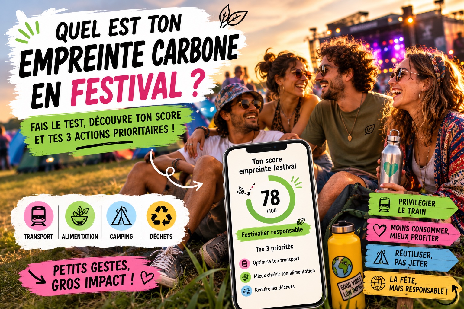 réduire son empreinte carbone en festival
