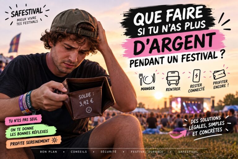 plus d'argent en festival que faire ?