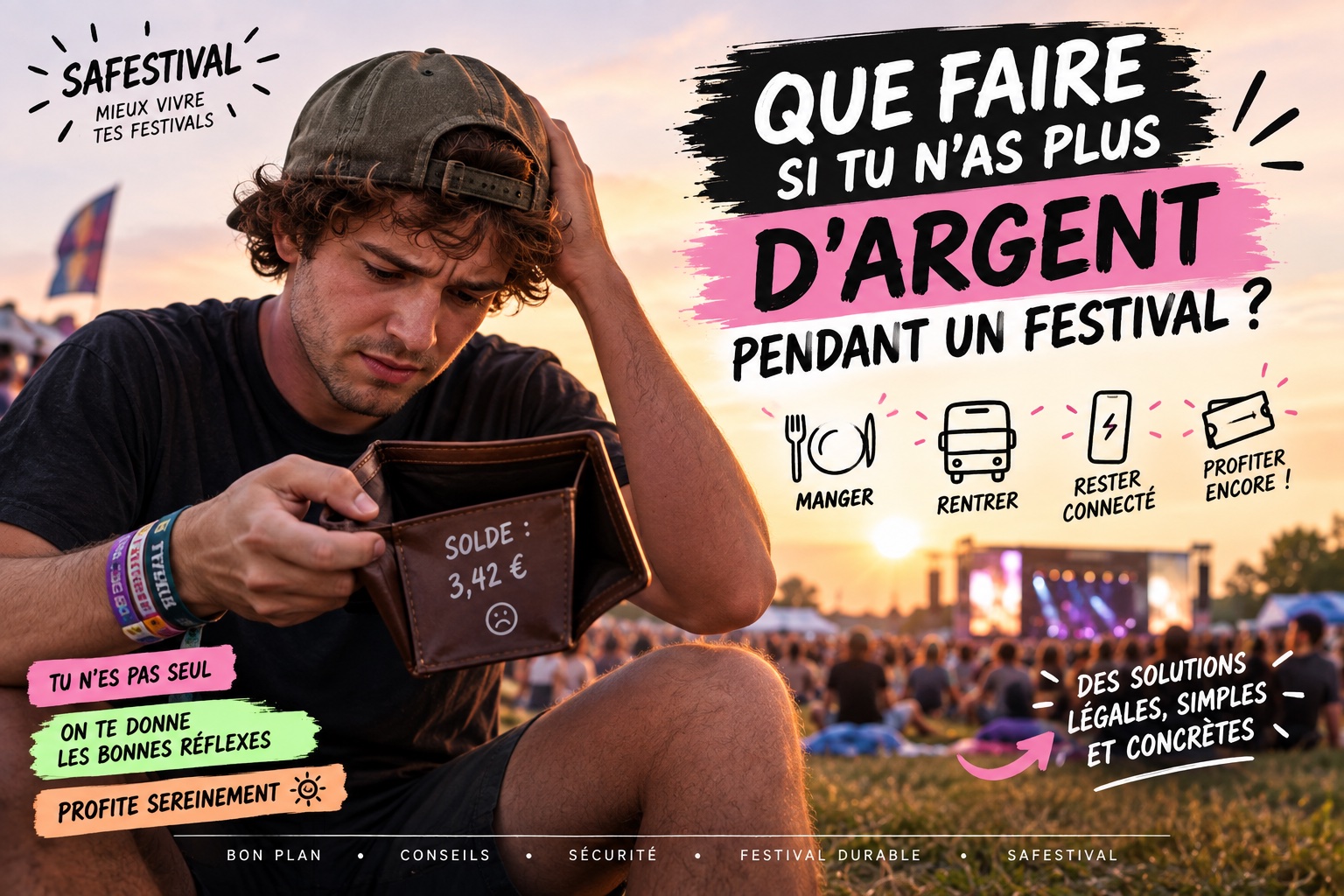 plus d'argent en festival que faire ?