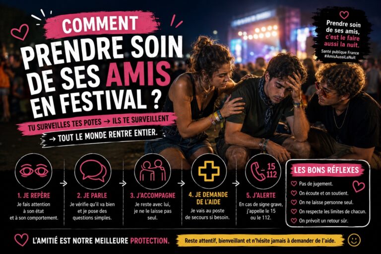 comment prendre soin de ses amis en festival
