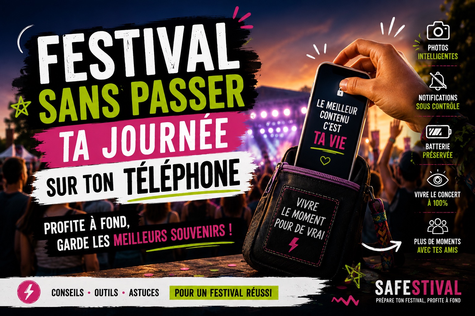 comment profiter d'un festival sans passer sa journée sur son téléphone