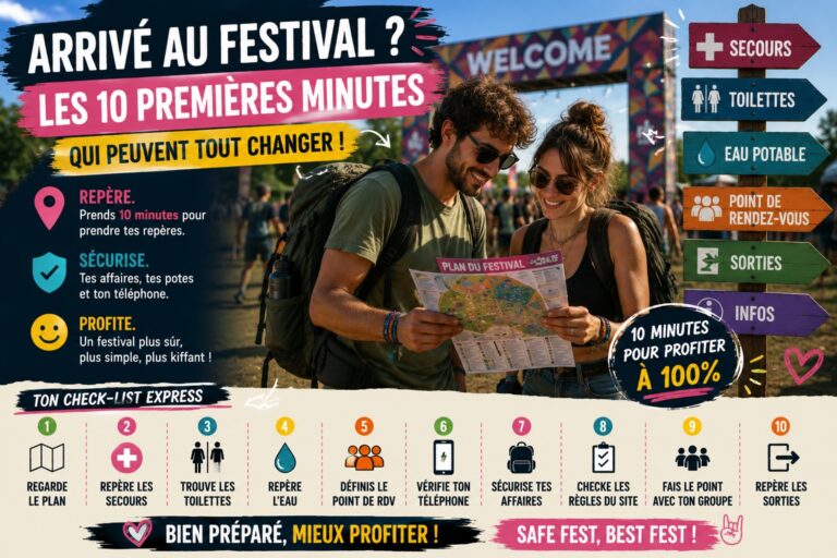 que faire en premier en arrivant en festival