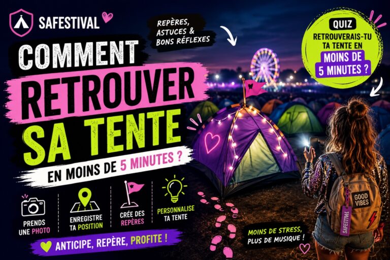 comment retrouver sa tente en festival