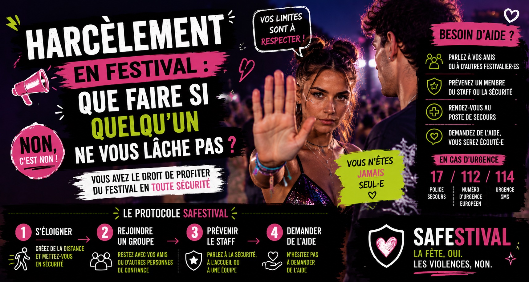 stop au harcèlement en festival