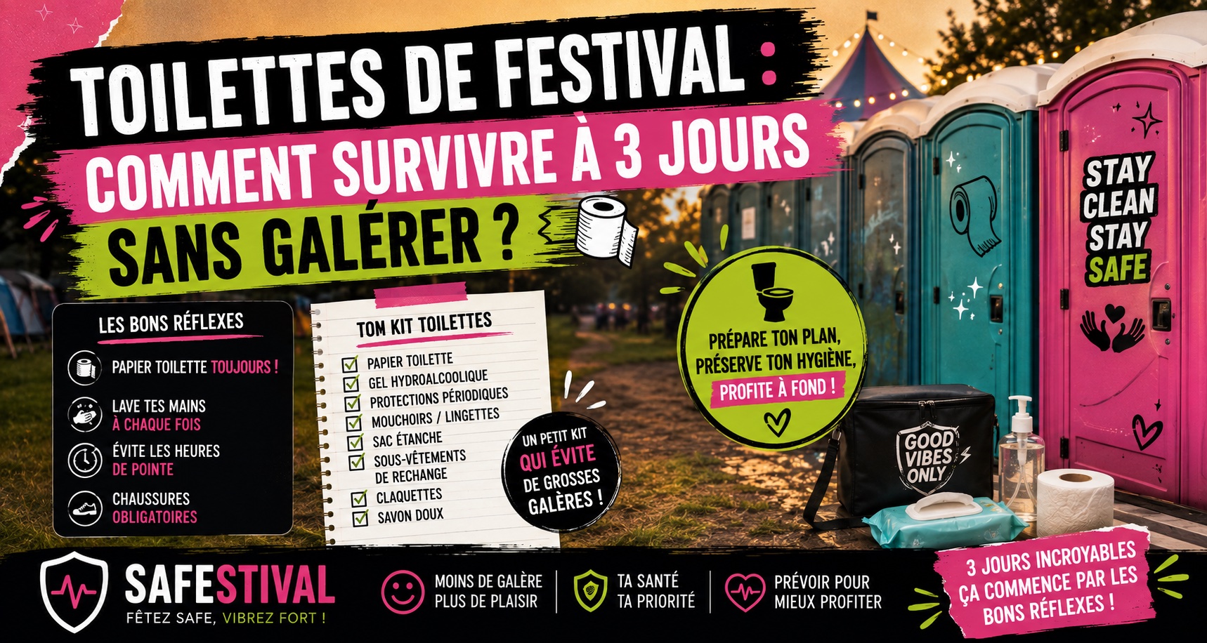 comment survivre aux toilettes en festival
