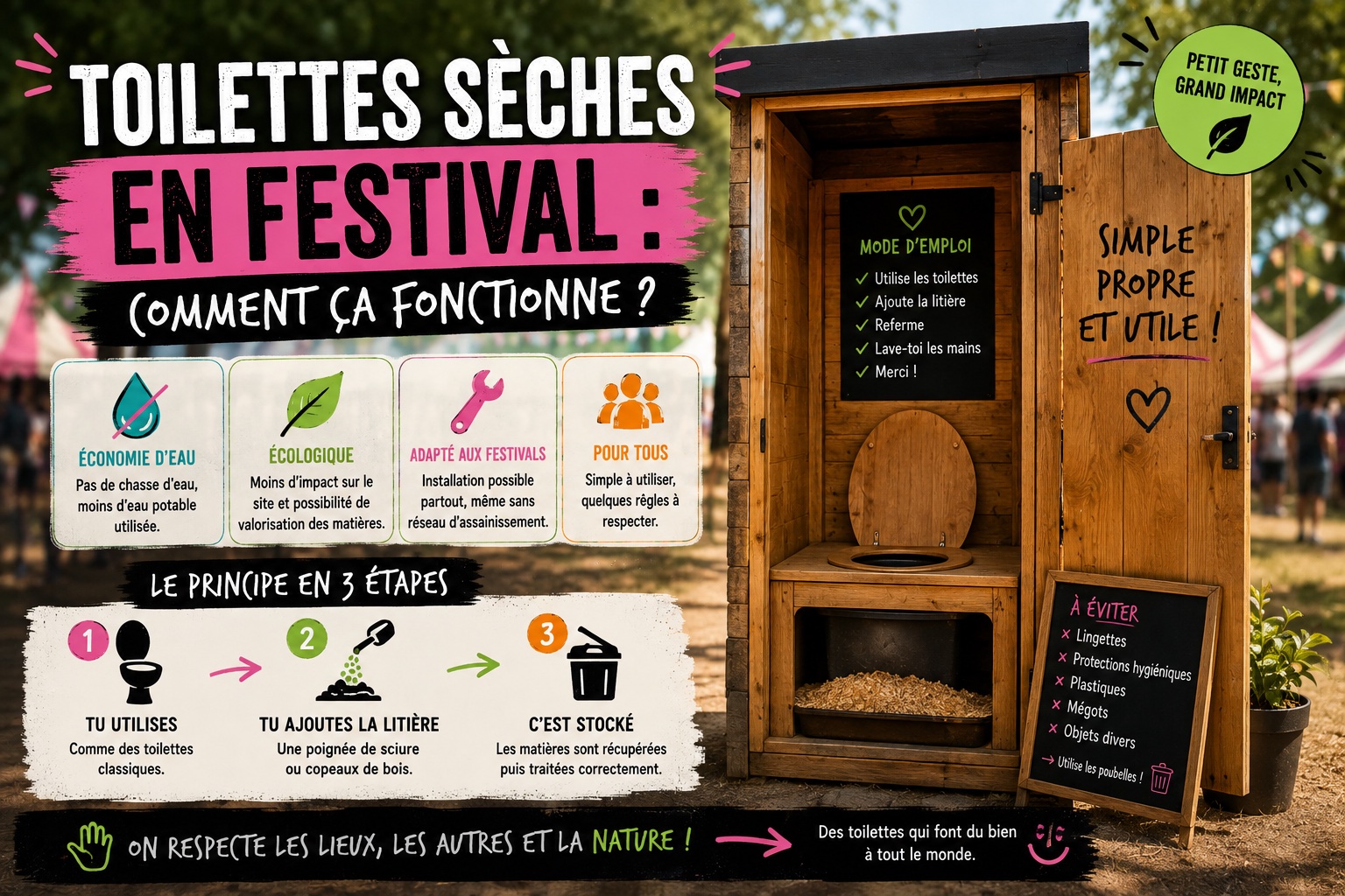 fonctionnement toilettes sèches