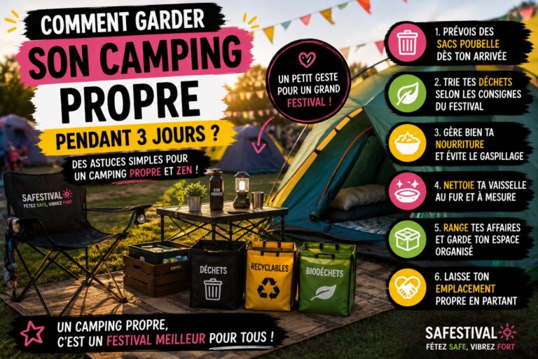 comment garder son camping propre pendant 3 jours de festival