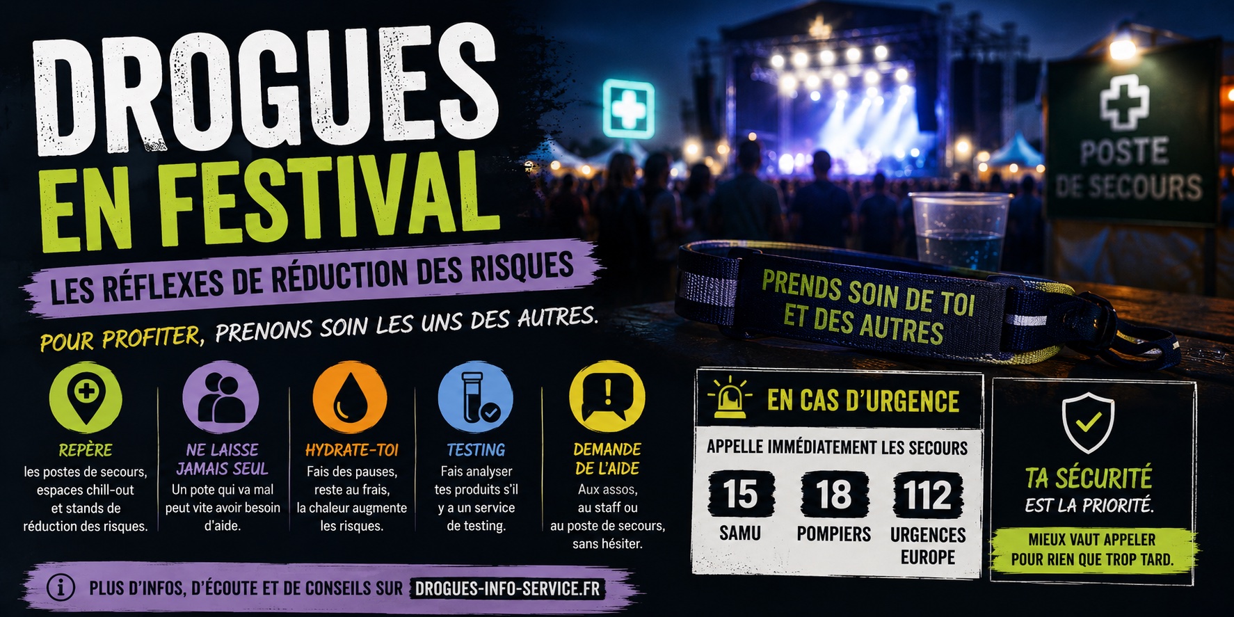 comment réduire les risques liés aux drogues en festival